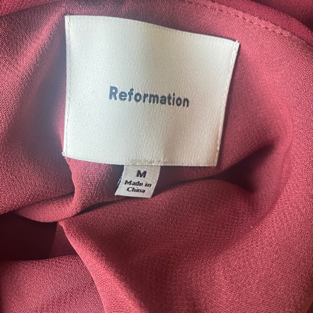 NEW Reformation Jonelle Elegant Silk Mini Dress - Romance Size M - Picture 5 of 13